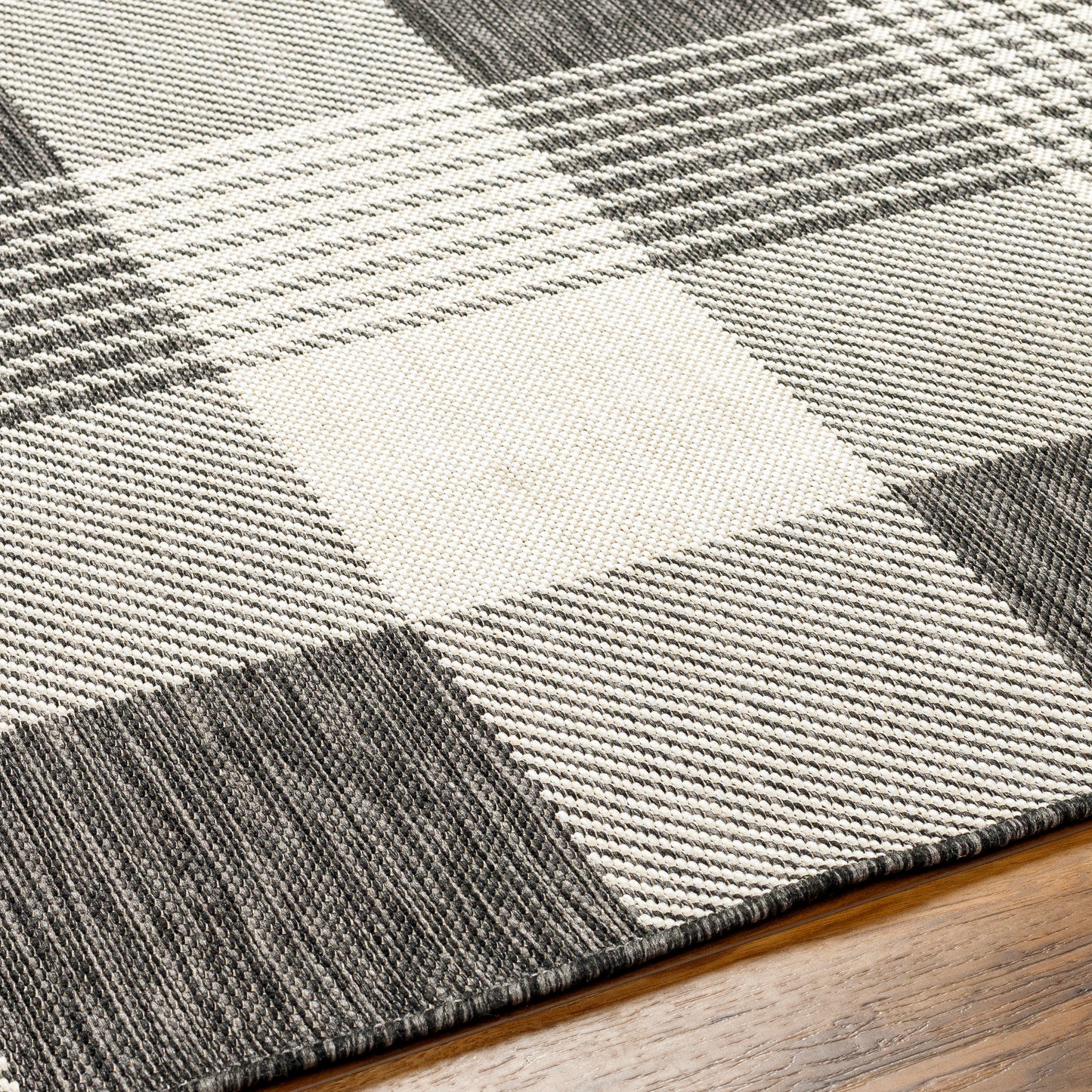 Camden Rug in Gingham Black
