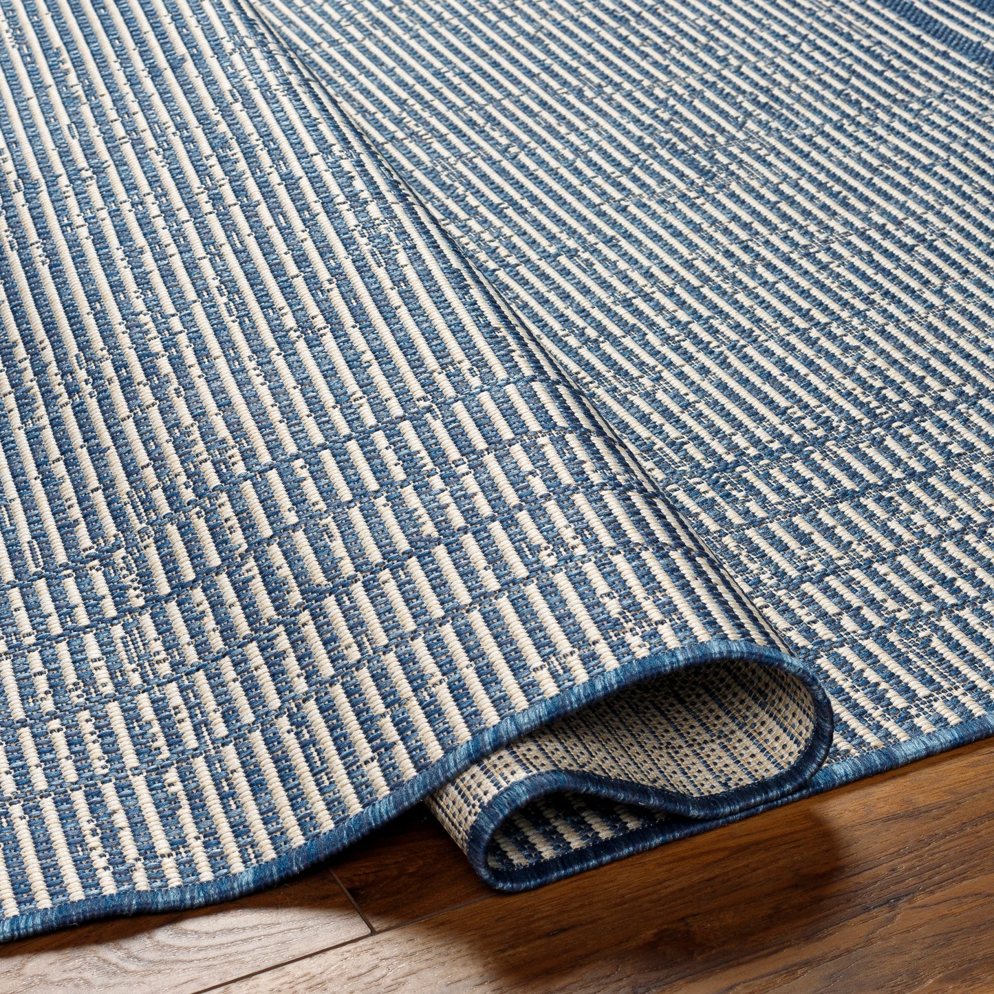 Camden Rug in Borders Dark Blue