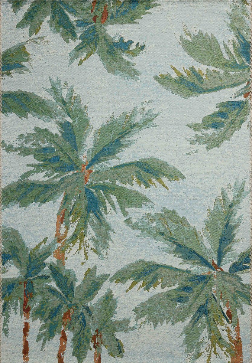 Bouquet Rug in Sky/Green