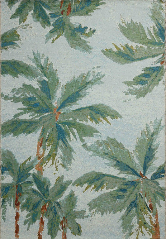 Bouquet Rug in Sky/Green