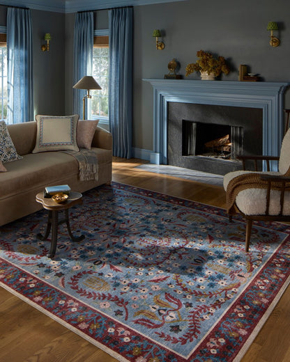 Woodland Rug in Red Blue