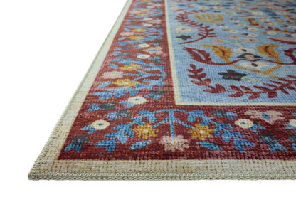 Woodland Rug in Red Blue