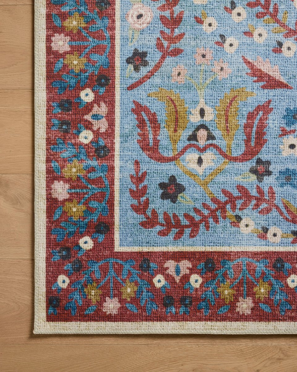 Woodland Rug in Red Blue