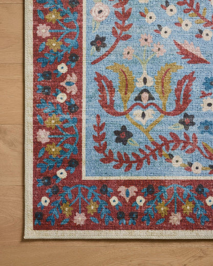 Woodland Rug in Red Blue