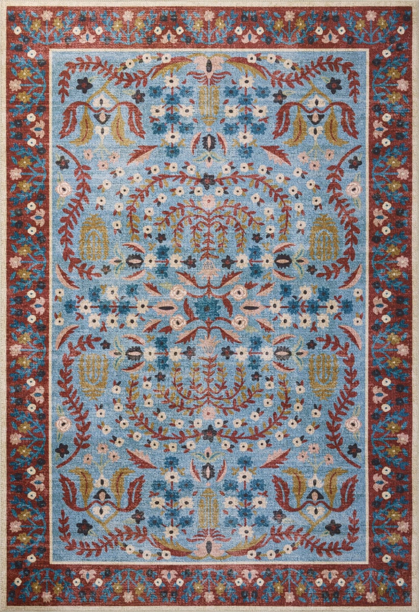 Woodland Rug in Red Blue