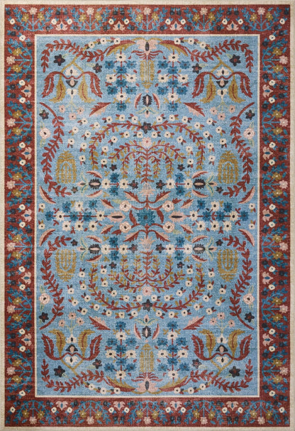 Woodland Rug in Red Blue
