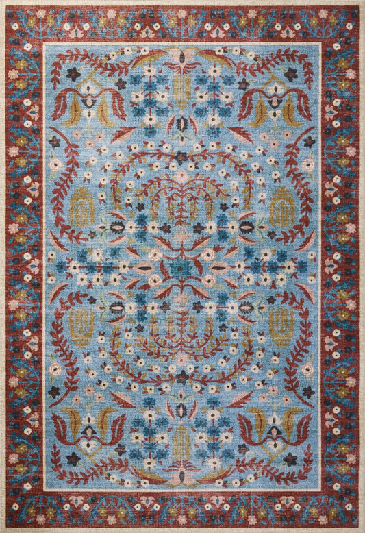 Woodland Rug in Red Blue
