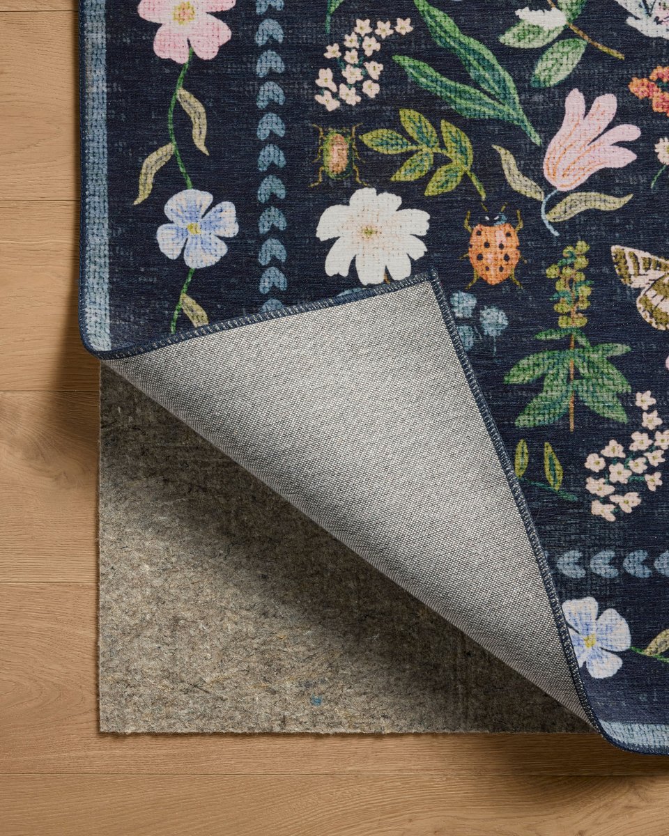 Woodland Rug in Black Blue