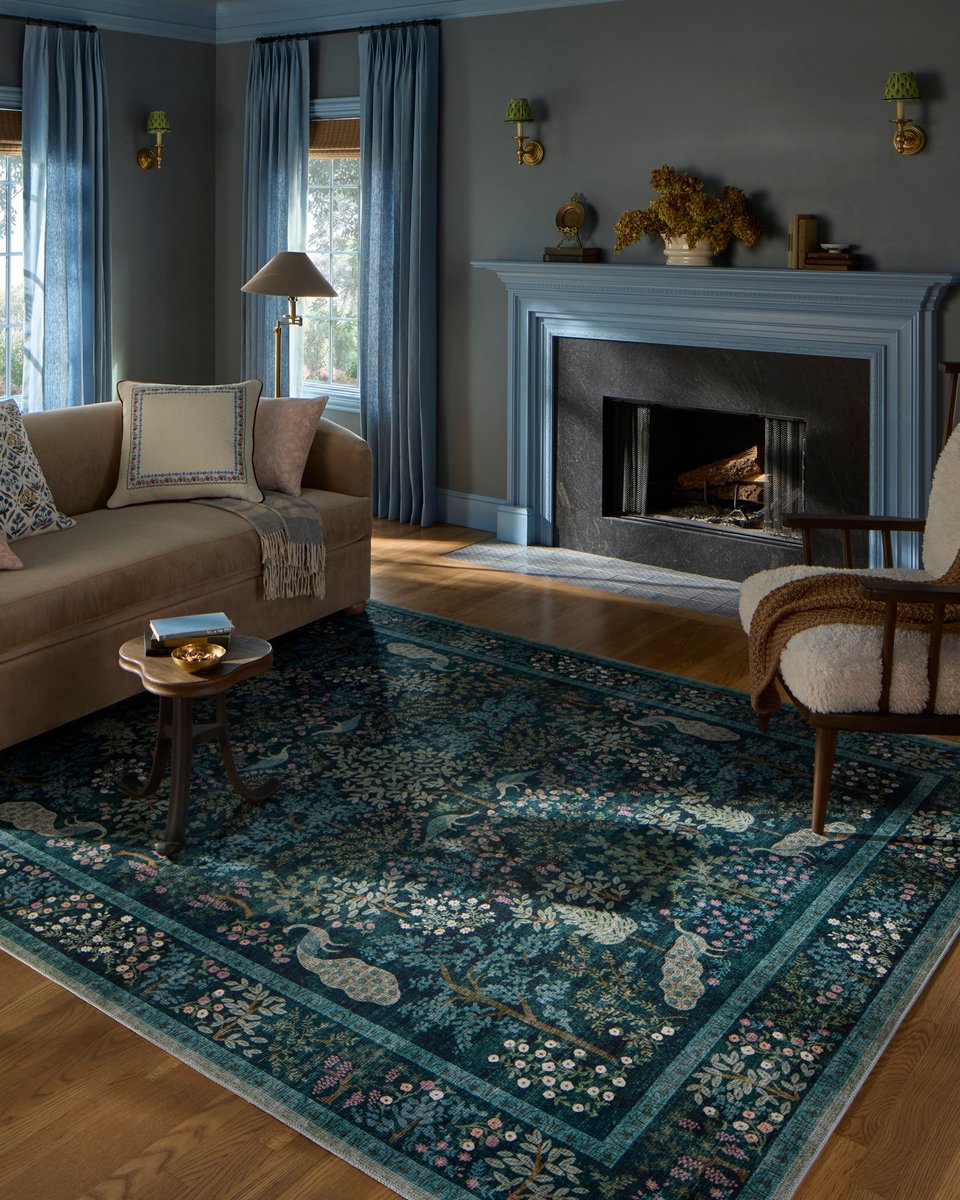 Woodland Rug in Teal