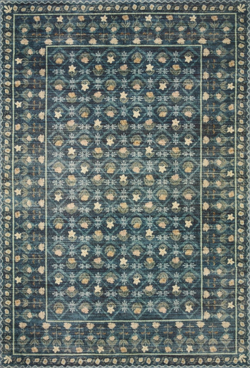 Eliza Rug in Lattice Indigo