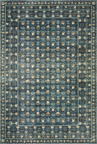 Eliza Rug in Lattice Indigo