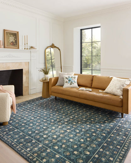 Eliza Rug in Lattice Indigo