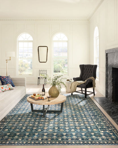 Eliza Rug in Lattice Indigo