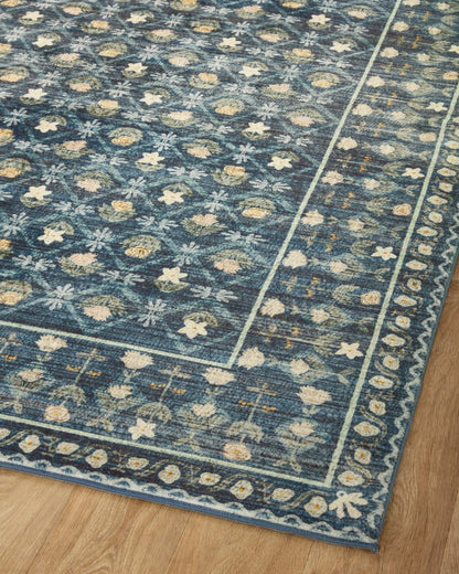 Eliza Rug in Lattice Indigo