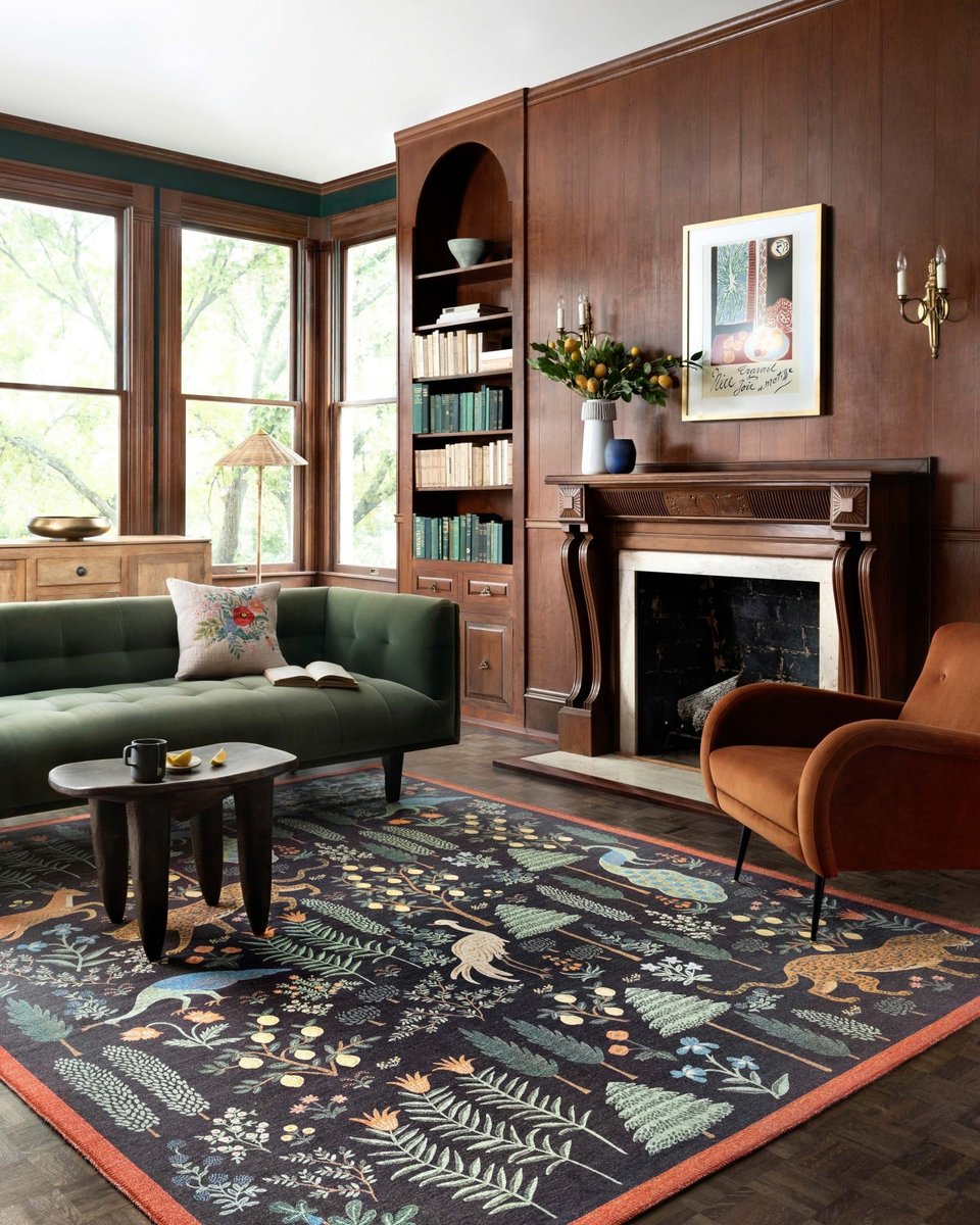 Folklore Rug in Les Fauves Black