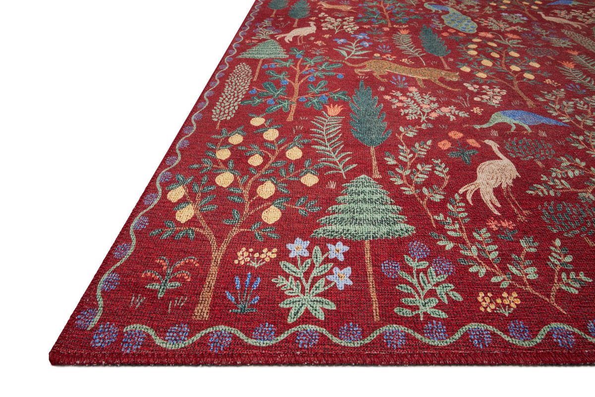 Folklore Rug in Forest Crimson