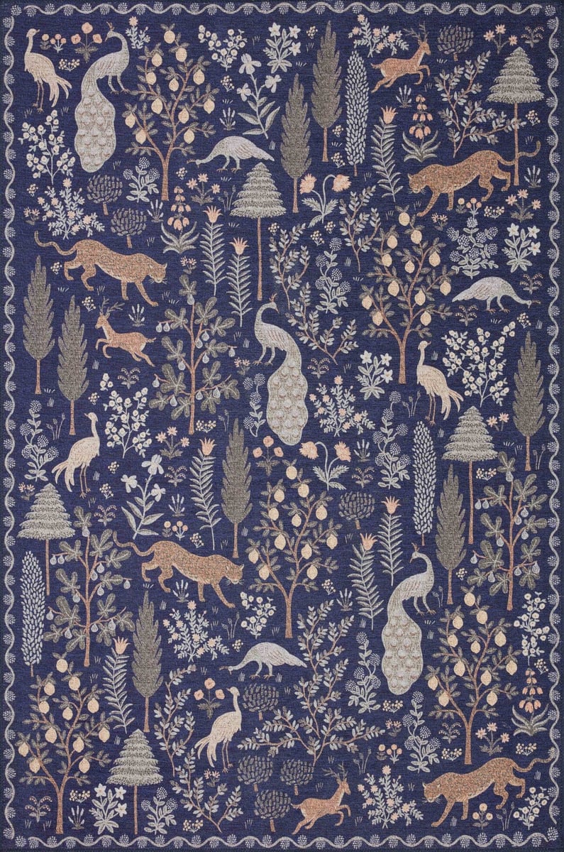 Folklore Rug in Forest Navy