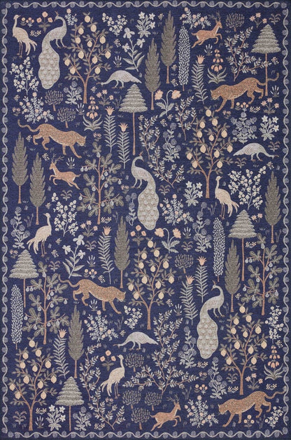 Folklore Rug in Forest Navy