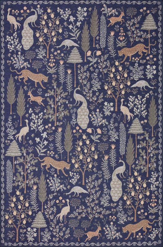 Folklore Rug in Forest Navy