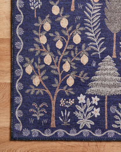 Folklore Rug in Forest Navy