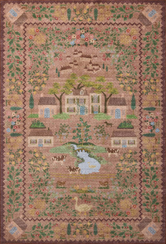 Orchard Rug in Mauve/Multi