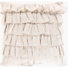 Ruffle Cushion in White