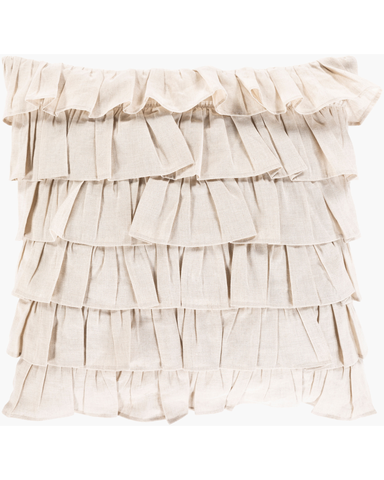 Ruffle Cushion in White