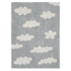 Washable Rug in Clouds Grey
