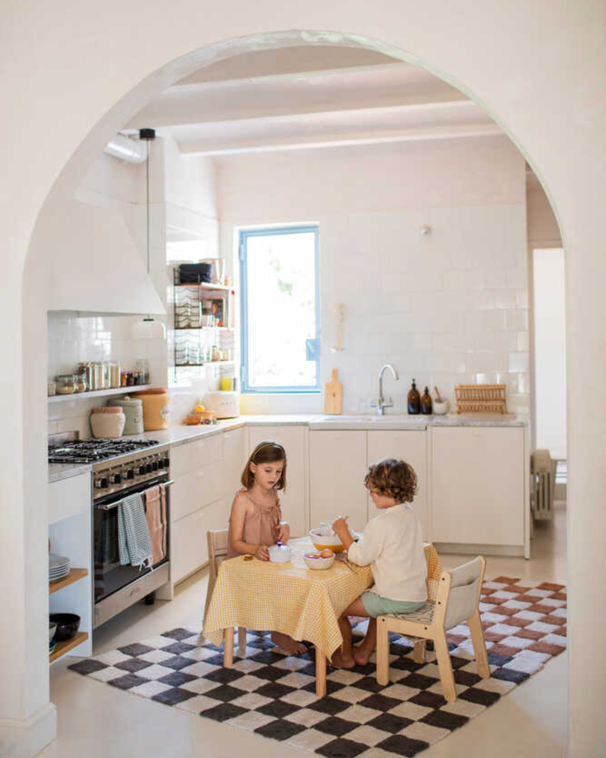 Washable Rug in Kitchen Tiles Toffee (5)