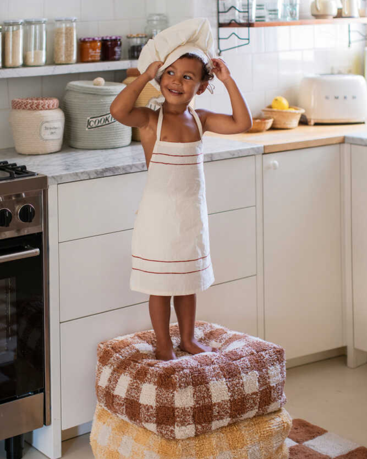 Washable Rug in Kitchen Tiles Toffee (6)