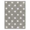 Washable Rug in Stars Grey_White
