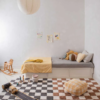 Washable Rug in Tiles Dark Grey (4)