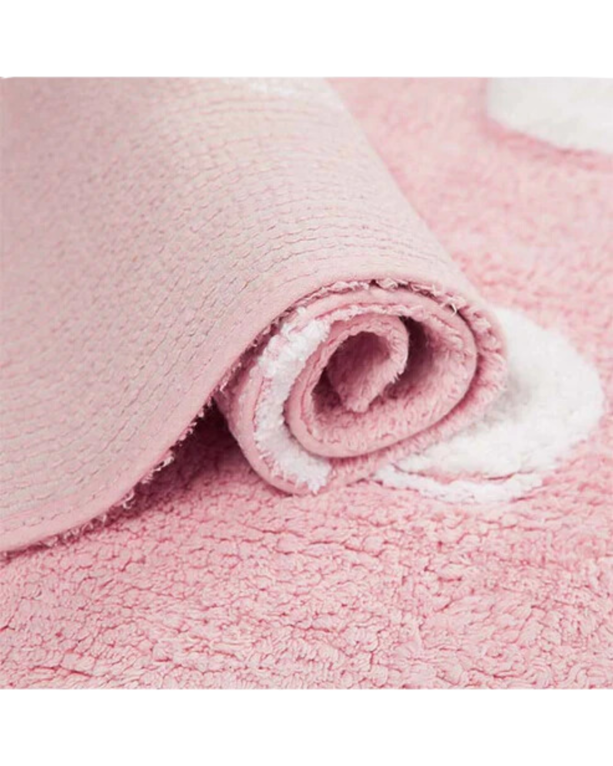 Washable rug in Polkadots Pink