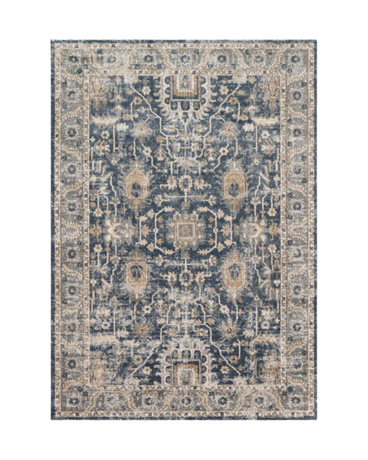 Sadie Rug in Denim_Pebble