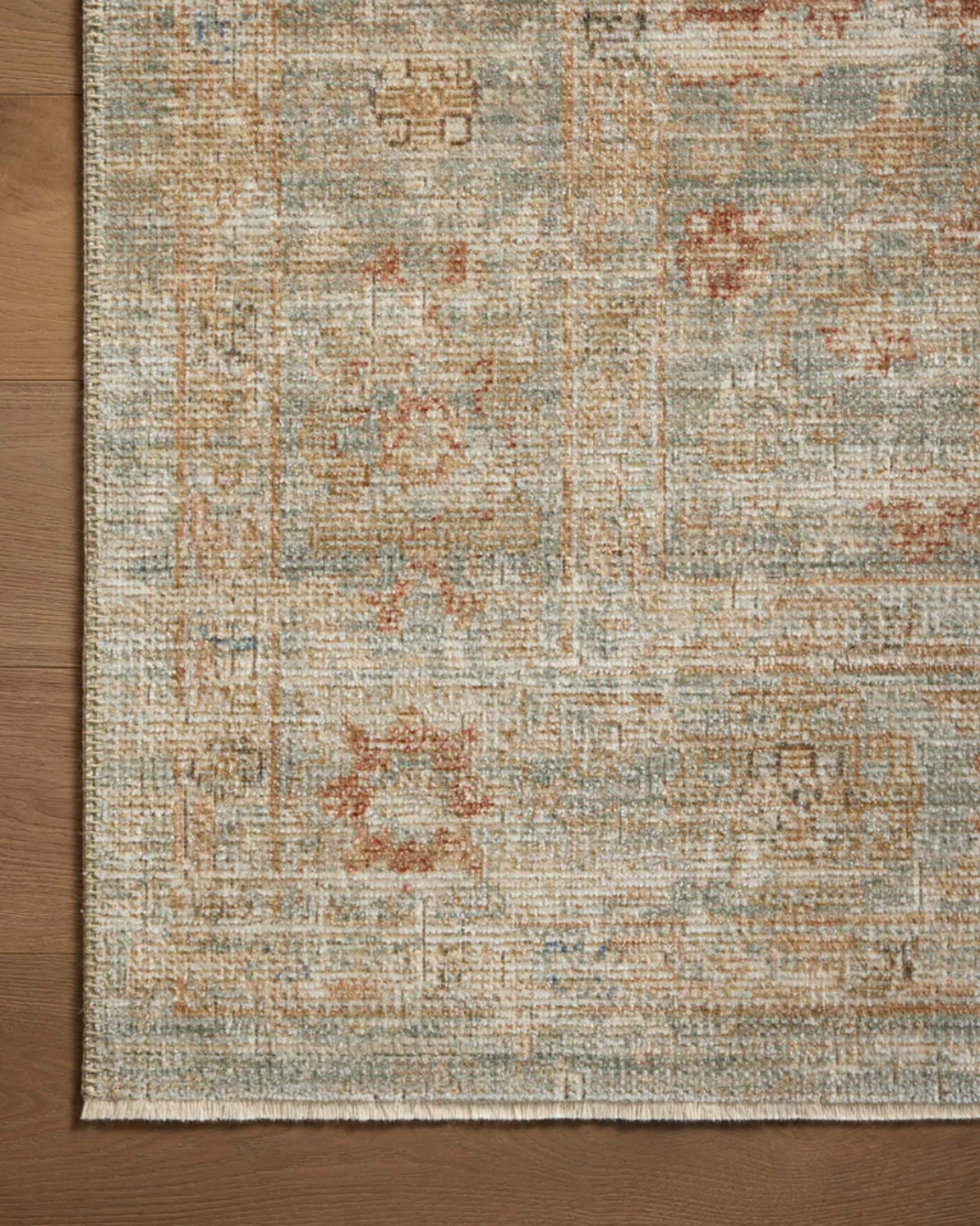 Heritage Rug in AquaTerracotta