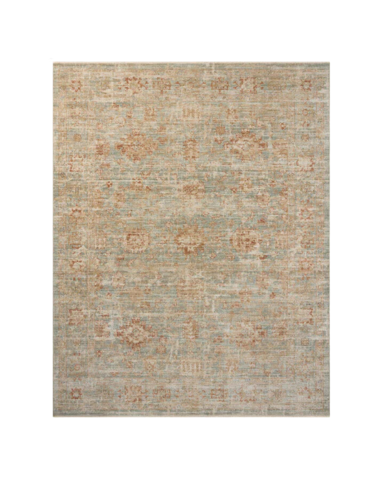 Heritage Rug in Aqua_Terracotta