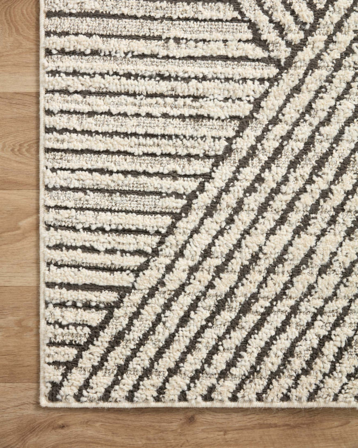 Ines Rug in CharcoalIvory