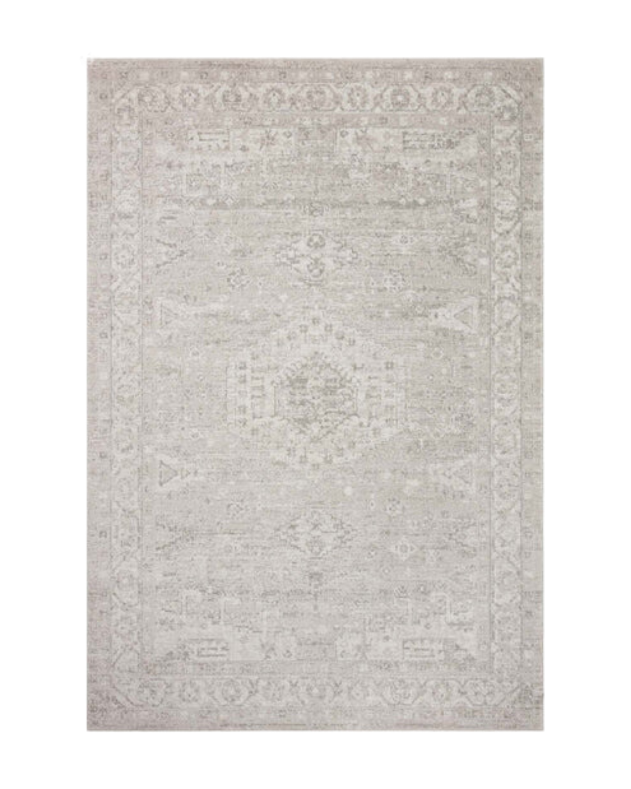 Ivy Rug in Silver _ Ivory